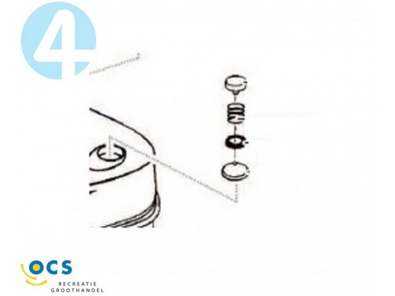 Thetford Beluchtingsknop + Veer Wit 07524 3 Thetford Beluchtingsknop + Veer Wit 07524