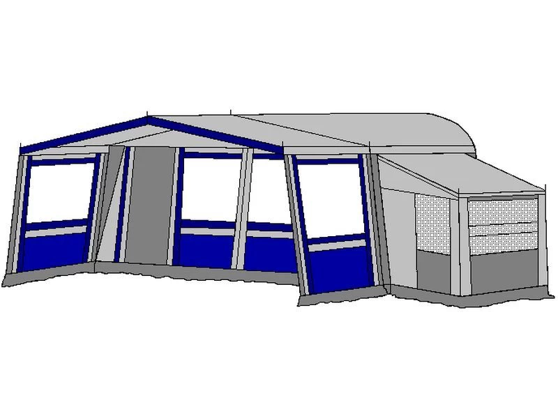 Te Velde Voortent De Wenne 240 Cm Blauw 5 Te Velde Voortent De Wenne 240 Cm Blauw - Afbeelding 3