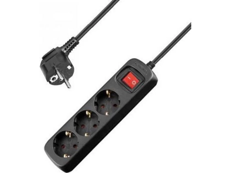 Dws Stekkerdoos Randaarde 3 Voudig 1,5 Mtr Zwart 3 Dws Stekkerdoos Randaarde 3 Voudig 1,5 Mtr Zwart