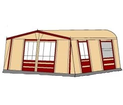 Te Velde Voortent Prelude 350 Cm Bordeaux -Goedkope Camping Winkel 14 tevelde voortent prelude bordeaux 350 rechts 1