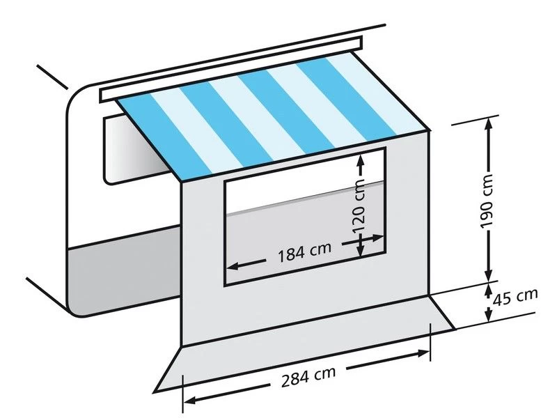 Eurotrail Universele Voorwand Met Raam 300 4 Eurotrail Universele Voorwand Met Raam 300 - Afbeelding 2