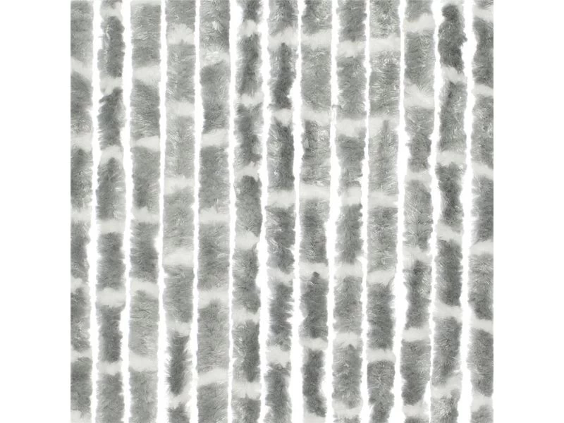 Travellife Chenille Streep Grijs/wit 56x185cm 3 Travellife Chenille Streep Grijs/wit 56x185cm