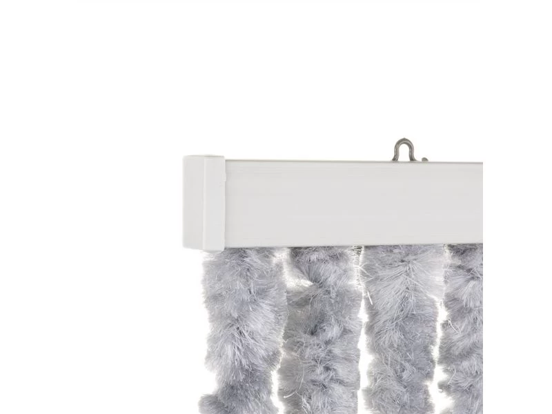 Travellife Chenille Streep Grijs/wit 56x185cm 6 Travellife Chenille Streep Grijs/wit 56x185cm - Afbeelding 4