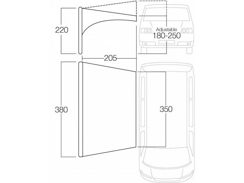Vango Opblaasluifel Voor Caravan Airbeam Sky Canopy 3,5 Meter 7 Vango Opblaasluifel Voor Caravan Airbeam Sky Canopy 3,5 Meter - Afbeelding 5