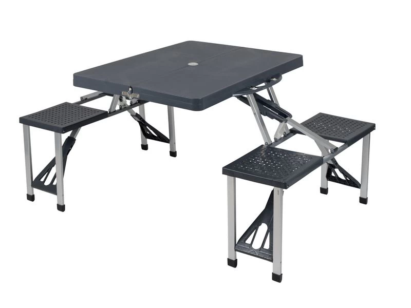 Bo Camp Kampeer-picknicktafel Basic Grijs 3 Bo Camp Kampeer-picknicktafel Basic Grijs