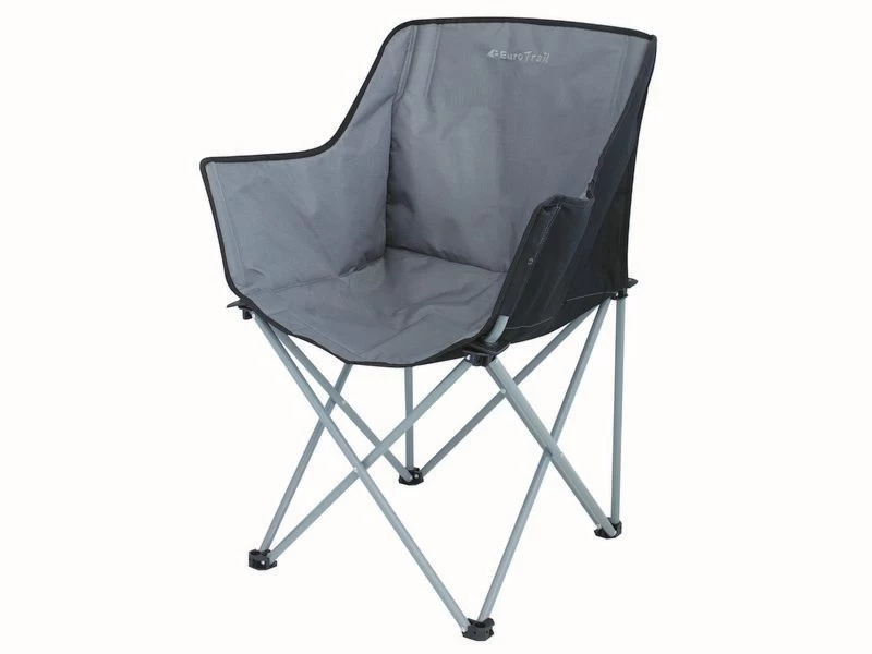 Eurotrail Vouwstoel Kampala Grijs-Zwart 3 Eurotrail Vouwstoel Kampala Grijs-Zwart