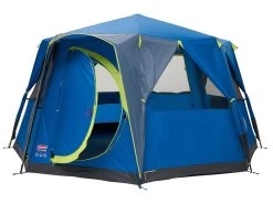 Coleman Familie Tent Octagon Blue-lime -Goedkope Camping Winkel 64 2 coleman familie tent octagon blue lime 2000035750