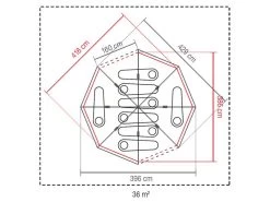 Coleman Familie Tent Octagon Blue-lime -Goedkope Camping Winkel 64 3coleman familie tent octagon blue lime 2000035750