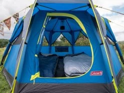 Coleman Familie Tent Octago Blue-lime -Goedkope Camping Winkel 65 3 coleman familie tent octago blue lime 2000035194