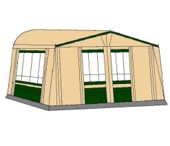 Te Velde Voortent + Uitbouw Prelude 250 Cm Groen -Goedkope Camping Winkel 7 tevelde voortent prelude groen 250 links 2