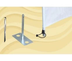 Bo-Camp Windschermharing 30 Cm 4 Stuks -Goedkope Camping Winkel bo camp windscherm haring met plaat 4 stuks 4163900 2