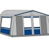 Te Velde Voortent De Vaart Lux 240 Cm Blauw -Goedkope Camping Winkel te velde voortenten de vaart lux 240 cm diep blauw links